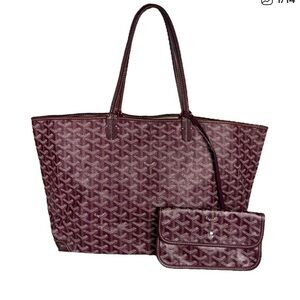 Authentic Goyard burgundy tote and clutch- PM medium size